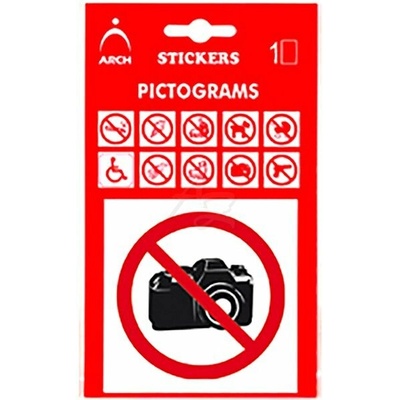 informační piktogram, samolepka, "Zákaz focení", 100x170mm