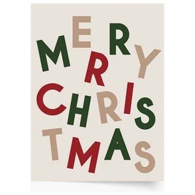 Plagát Merry Christmas 20x30 - 93885