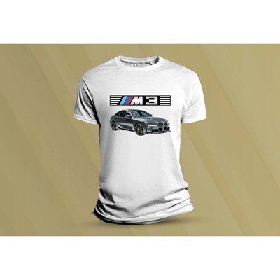 Sandratex dětské bavlněné tričko BMW M3 bílá