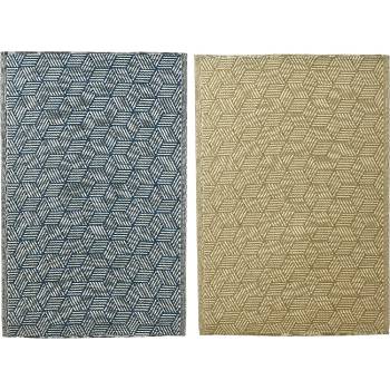 Image 1 of KAEMINGK КИЛИМ ЕКСТЕРИОРЕН 100%pp 3d РОМБ 180х120см БЕЖ/СИН (83.2835)