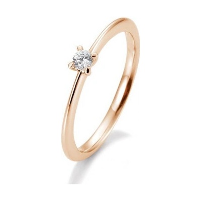 Sofia Diamonds prsteň z ružového zlata s diamantom BE41 05633 R
