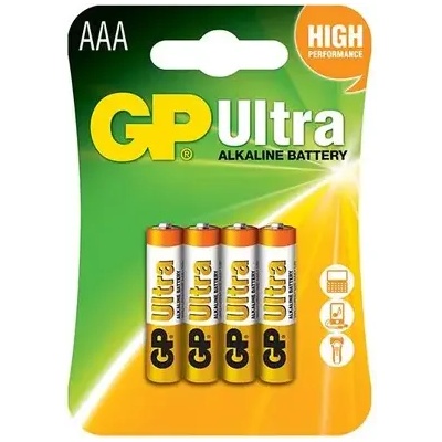 GP Batteries Алкална батерия gp ultra lr03 aaa /4 бр. в опаковка/ блистер 1.5v gp, gp24au (gp-ba-24au21-sb4)