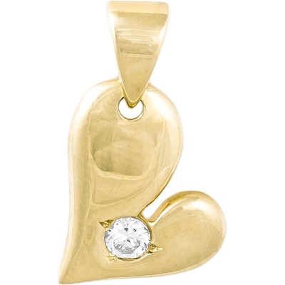 Gemmax Jewelry Zlatý přívěsek Srdíčko luxusní šperk se zirkonem GLPYB 00411 – Hledejceny.cz