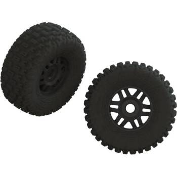 Arrma колело с гума dBoots Fortress LP, диск черен (2)