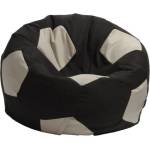 Pufrelax Пуф, топка 400л. Telstar XL - Black & Cream, За открито, Пълнеж от Полистиролни перли (PUF-G-TXL-PT-BLCRE) - e-magazin