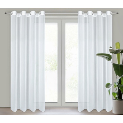ZÁCLONA ARLETA 135X270 CM BIELA