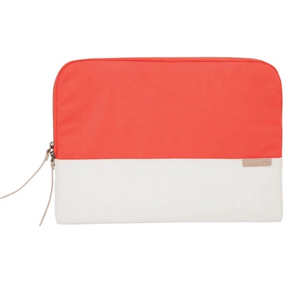 STM Дизайнерски ударо и водоустойчив калъф за iPad Pro 12.9 (2018), iPad Pro 12.9 (2020), iPad Pro 12.9 (2021), MacBook Air 11, MacBook 12, преносими компютри и таблети до 12.9 инча - STM Grace Sleeve (оранжев-бял) (stm-114-106K-46)