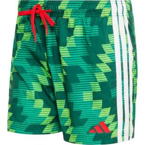 Adidas Мъжки бански слипове adidas Football Inspired Graphic AOP 5'' Shorts Swim brief - Semi Solar Green / Better Scarlet - размер XXL (050-2452-0315)