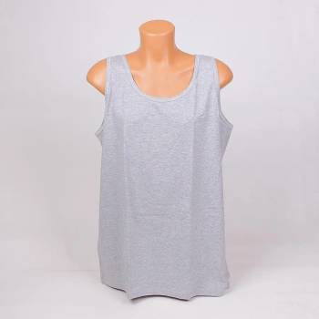 Image 1 of Сив мъжки памучен потник с широки презрамки