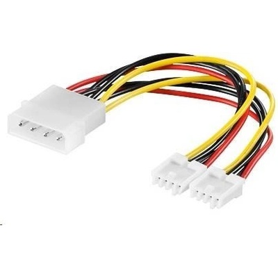 PremiumCord Kabel napájecí HDD, FDD 5,25"-2x3,5", kn-3
