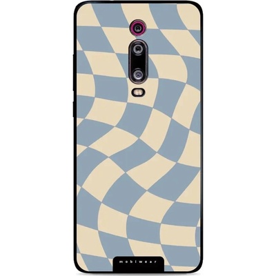 Mobiwear Glossy - Xiaomi Mi 9T Pro - GA59G Modrá a béžová šachovnice