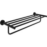 Ravak Kona - Поставка за кърпи с рафт, дължина 60 см, черен мат X07P1305 (X07P1305)