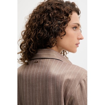 Fracomina Риза Fracomina дамска в бежово със стандартна кройка с класическа яка FS25WT6011W479T4 (FS25WT6011W479T4)