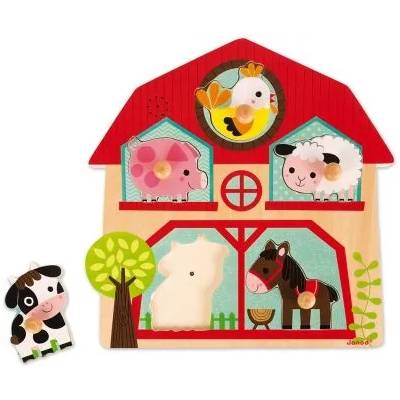 Janod - Детски музикален пъзел - Фермата (J07079)