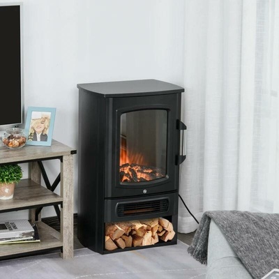Homcom Elektrický krb 1000 W/2000 W 44,5 x 32,1 x 74 cm