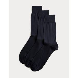Marks & Spencer Чорапи от чист памук, 3 чифта в опаковка Marks & Spencer морско синьо Marks & Spencer | Sin | МЪЖЕ | 6-8.5