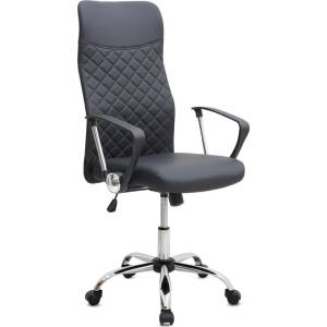 TopMebel Офис стол Novaro TopMebel с PU кожа в черен цвят 61x68x111/121cm