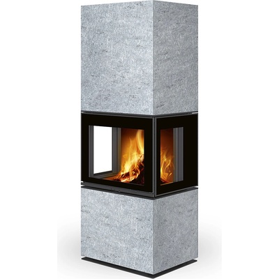 Romotop Designový krb LERA C GH Dělené sklo Kámen