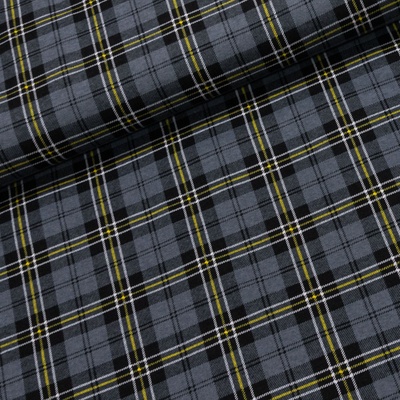 Flanel bavlněný A-01 šedo-žluté káro, š.150cm (látka v metráži)