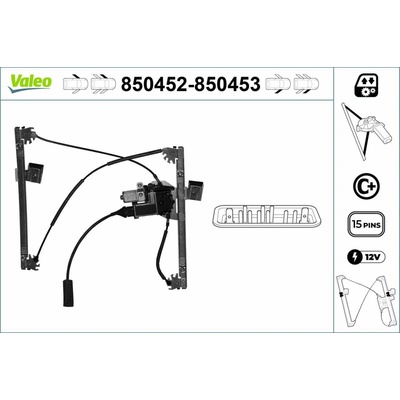 Mechanizmus zdvíhania okna VALEO 850453