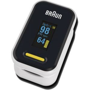 Braun Пулсоксиметър Braun YK-81CEU - Точен измервател на кислород в кръвта и пулс (YK-81CEU)