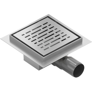 Mexen Flat-Q M01 подов квадратен 15 x 15 см, инокс - 1010315 (1010315)