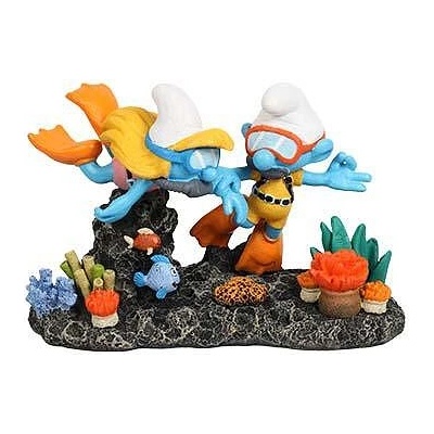 Duvo Plus Smurfs - Декорация за аквариуми във форма на водолази, 14, 8x7, 3x9, 6 см