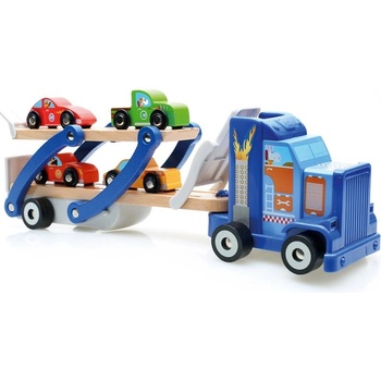 Scratch dřevěný kamion s auty