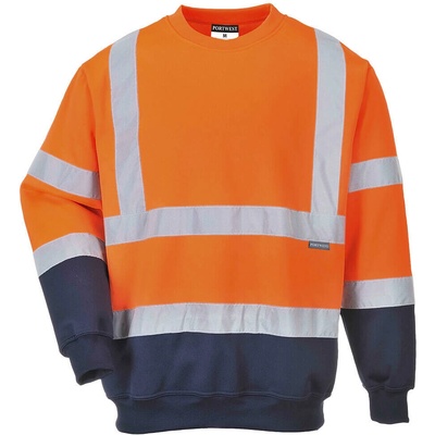 Portwest B306 mikina Two Tone Hi Vis Žltá Námornícka modrá