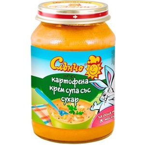 Слънчо Зеленчуково пюре Слънчо - Картофена крем супа със сухар, 190 g (4068) - ozone