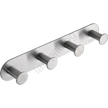 Bemeta Закачалка от неръждаема стомана, 25, 5 x 4, 5 см - сребрист финиш (BD0029)