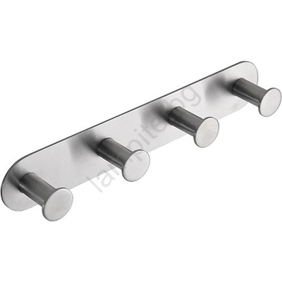 Bemeta Закачалка от неръждаема стомана, 25, 5 x 4, 5 см - сребрист финиш (BD0029)