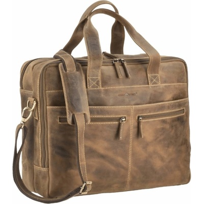 GreenBurry Vintage Leather Briefcase Antique brown 43x34cm