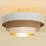 BELIS Плафон WENTA, 1xE27/60W/230V, Ø 50 см, бял/кафяв (BE1111)