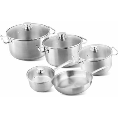 MagicHome Sada riadu Chloe panvica 24 cm 3x kastról (3l 4l a 6,6 l) rajnica 2l so sklenenými