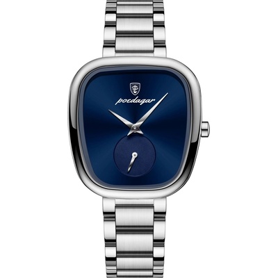 Poedagar Дамски часовник Poedagar CS1899, неръждаема стомана, сребрист, син циферблат (CS1899)