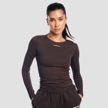 GymBeam Дамска блуза с дълъг ръкав Aura Tee Brown M