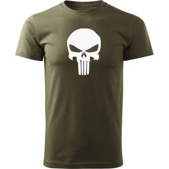 Image 1 of DRAGOWA Тениска с къс ръкав Punisher, маслиненозелена, 160 г/м2 (6444)