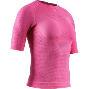 X-Bionic Дамска тениска X-Bionic Women's Effektor Shirt S/S Running shirt - Neo Pink / X White - размер L (916-3657-0114)