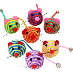  Играчка за котки- Цветна мишка със звънче, 5см (4149-p)