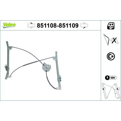 Mechanizmus zdvíhania okna VALEO 851108