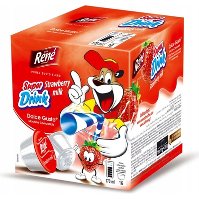 Café René Super drink Jahoda 16 kapsúl