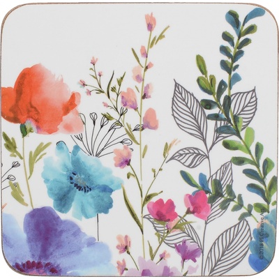 Creative Tops Korkové podložky pod skleničky Meadow Floral 10,5x10,5cm 6 ks