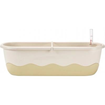 Plastia Samozavlažovací truhlík Mareta 60x20x18 cm sv. + tm. slonová kost