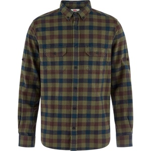 Fjällräven Мъжка риза с копчета Fjällräven Skog Relaxed Shirt - Laurel Green / Dark Navy (033-3365-0214)