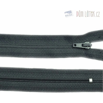 Zips špirálový 3mm nedeliteľný 40cm tmavo sivý