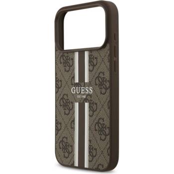 CG Mobile iPhone 17 Pro Max GUESS 4G PRINTED STRIPES силиконов протектор за телефон, удароустойчив, MagSafe, FASTEN GUHMP17XP4RPSW (GUHMP17XP4RPSW)