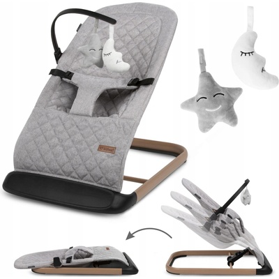 Kidwell Hojdacie lehátko LARO grey/wooden