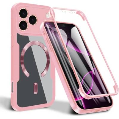 Techsuit Калъф за iPhone 17 Pro Max - Techsuit - ColorVerse 360 MagSafe Series + Screen Protector - Розов