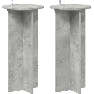 vidaXL Стойка за растения 2 бр. Бетонно сиво 29, 5 x 29, 5 x 60 см (899720)